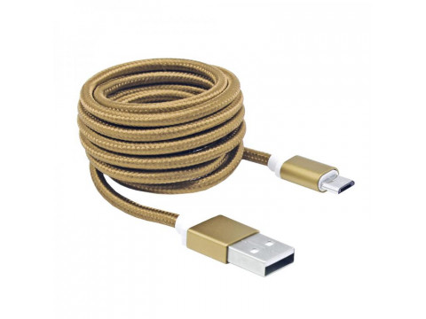 KABEL SBOX USB->MICRO USB M/M 1,5M USB-10315G, ZLATNO