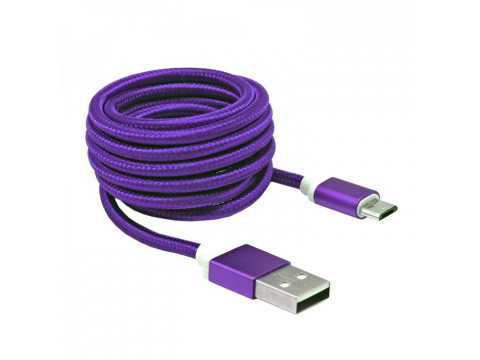 KABEL SBOX USB->MICRO USB M/M 1,5M USB-10315U, LJUBIČASTI