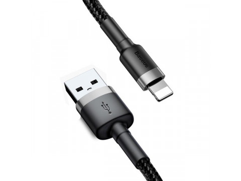 BASEUS KABEL CAFULE USB - LIGHTNING 2,0 M 1,5A  SIVO-CRNI