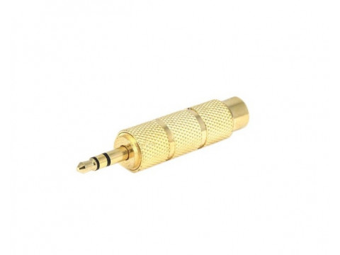 3.5MM MALE TO 6.35MM FEMALE GOLD-PLATED JACK ADAPTER