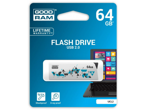GOODRAM CLICK 64GB USB2.0 WHITE