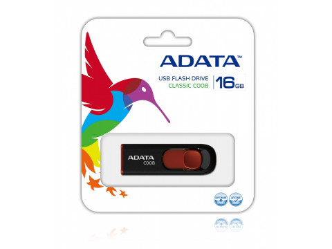 ADATA USB MEMORIJA 2.0 CLASSIC C008 16GB BLACK-RED