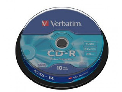 VERBATIM CD-R 52X 700MB 10P CB DL EXTRA PROTECTION