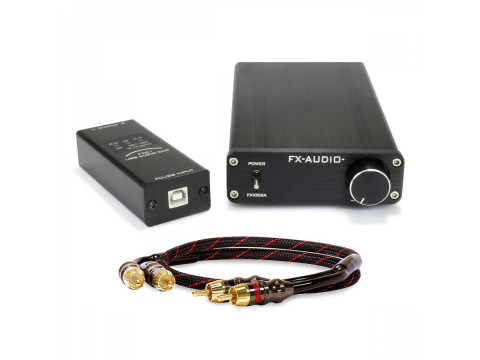 FX-AUDIO FX1002A 2x125W POJAČALO 4Ohm & FX-AUDIO FX01 USB DAC & DYNAVOX RCA KABEL SET