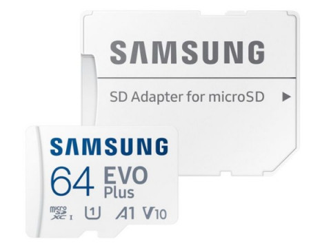 SAMSUNG MICROSDXC MEMORIJA EVO PLUS 64GB S ADAPTEROM MB-MC64KA EU