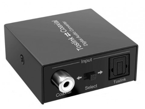 SPDIF OPTICAL TOSLINK TO COAXIAL CONVERTER REVERSIBLE
