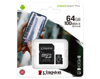 KINGSTON MICROSD 64GB CLASS10 CANVAS SELECT PLUS 100 MB/s