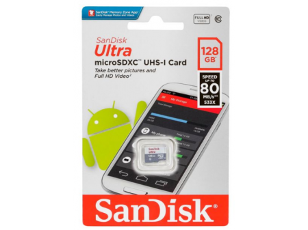 SANDISK ULTRA microSDXC 128GB 80MB/s 