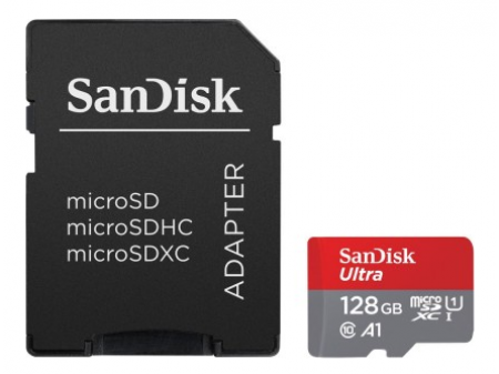 SANDISK ULTRA microSDXC 128GB 140MB/s A1 + ADAPTER SD