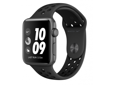 APPLE WATCH SERIES SE GPS 44MM SPACE GREY ALUMINIUM CASE WITH BLACK SPORT BAND