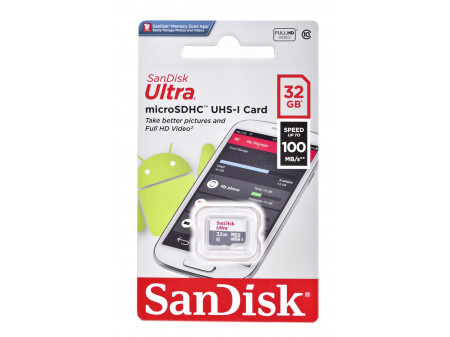 SANDISK ULTRA MEMORIJSKA KARTICA microSDHC 32GB 100MB/S C10
