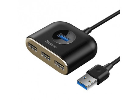 BASEUS ADAPTER HUB SQUARE USB 3.0 TO 4X USB BLACK
