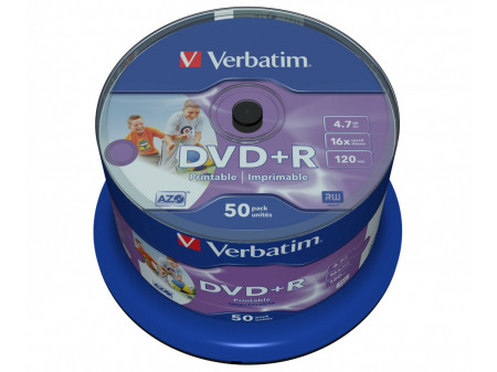 VERBATIM DVD+R 16X 4.7GB 50P CB 