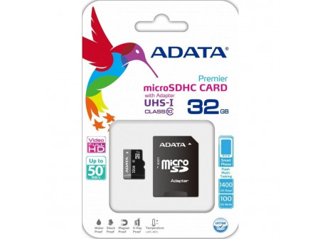 ADATA PREMIER 32GB MEMORIJSKA KARTICA UHS-1/CLASS10 + ADAPTER