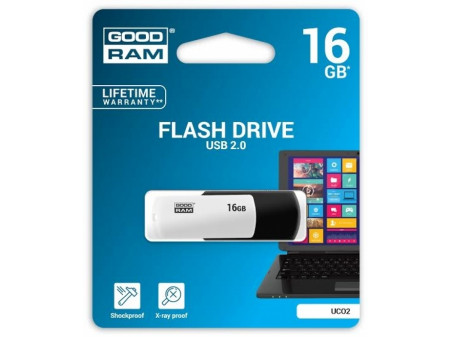 GOODRAM UCO2-0160KWR11 16GB USB2.0 WHITE
