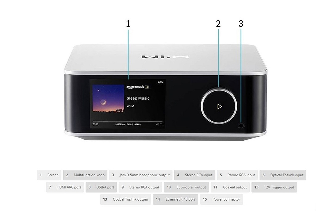 WIIM ULTRA AUDIO STREAMER SREBRNI