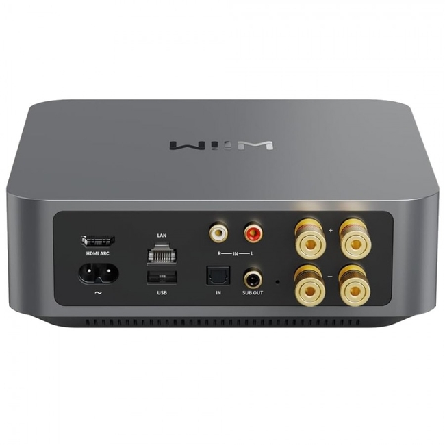 WIIM AMP TPA3255 CLASS D STEREO AMPLIFIER WIFI DLNA AIRPLAY 2 CHROMECAST BLUETOOTH 5.0 2X100W 4 OHM GREY