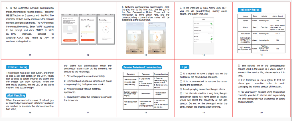 TUYA WIFI SMART MOBILE APP LPG GAS AND CH4 DETECTOR ALARM, DETEKTOR LPG I CH4 PRIRODNOG PLINA PST-RQ400A
