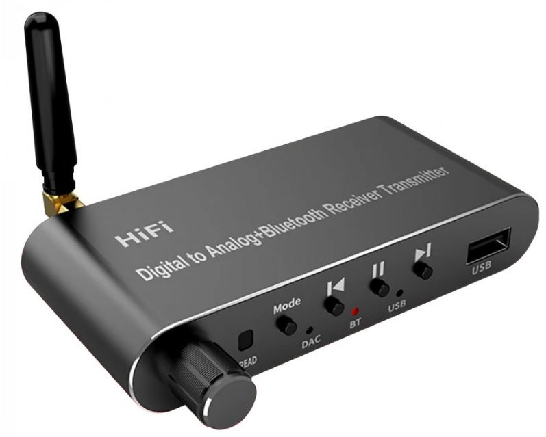 TRANSMITTER / RECEIVER BLUETOOTH 5.1 DAC SPDIF 24BIT 96KHZ USB FILE PLAYER