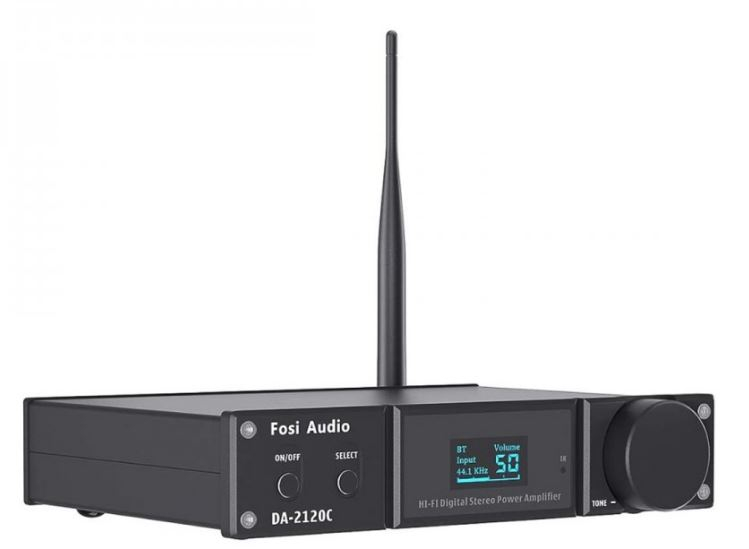 FOSI AUDIO DA-2120C AMPLIFIER FDA CLASS D TAS5352A 2X90W 4 OHM BLUETOOTH 5.0 BLACK