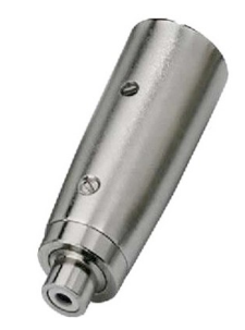 ADAPTER XLR MALE TO RCA FEMALE METAL BODY