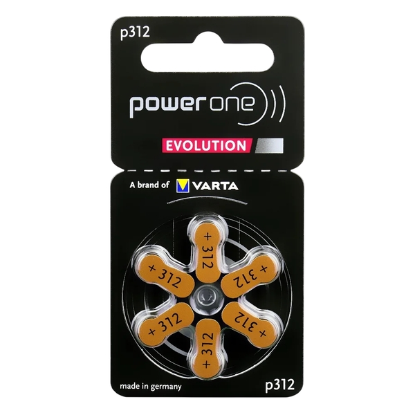 VARTA POWER ONE EVOLUTION 312 BATERIJE ZA SLUŠNI APARAT 1.45V (6 KOM)