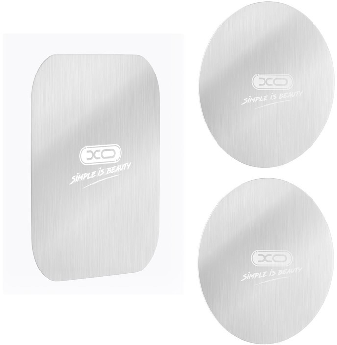 XO Y2 A SET OF STICKERS FOR THE MAGNETIC HOLDER SILVER PLATES 3 PCS