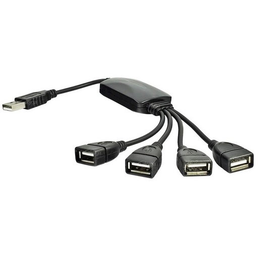 AKYGA HUB USB AK-AD-13 2.0 4 PORTS CRNI 15CM