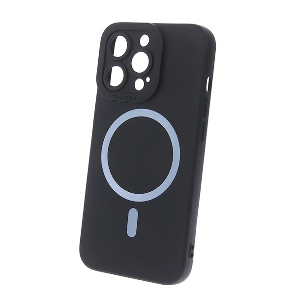 ZADNJA MASKICA SILICONE MAG ZA IPHONE 15 PRO MAX 6,7" CRNA