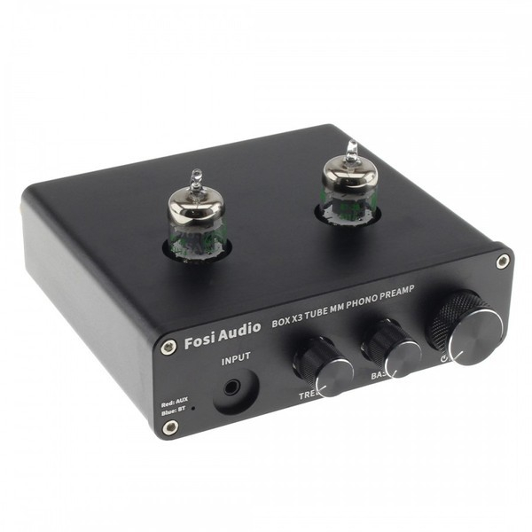 FOSI AUDIO BOX X3 MM PHONO PRETPOJAČALO SA CIJEVIMA 2xGE5654 STEREO BLUETOOTH 5.0