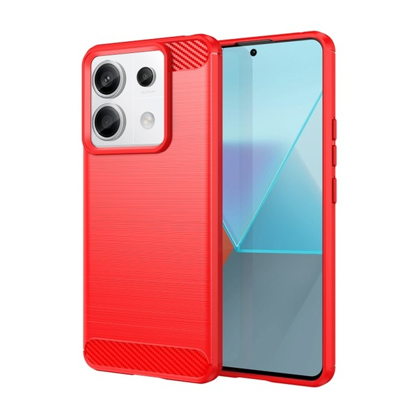 ZADNJA MASKA CARBON FIBER TPU ZA XIAOMI REDMI NOTE 13 PRO 5G CRVENA