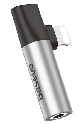 BASEUS ADAPTER 8-PIN TO 3,5MM SILVER/BLACK