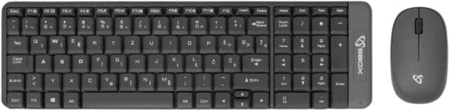 BEŽIČNI TIPKOVNICA + MIŠ SBOX WKM-22 CRNO/SIVI