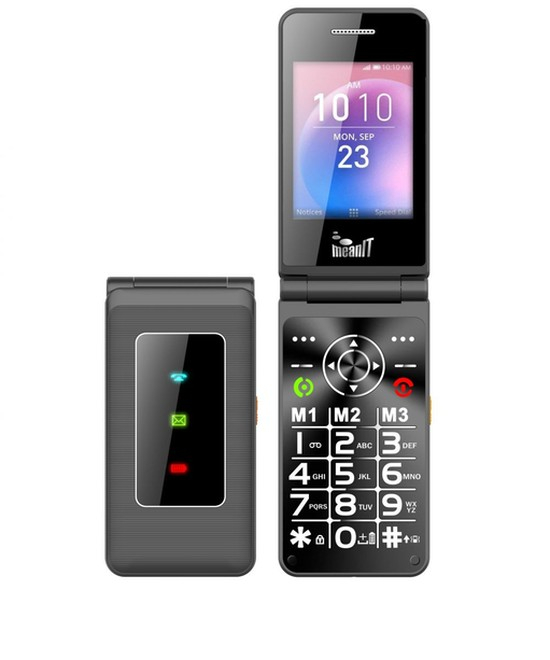 MEANIT FLIP XXL DUAL SIM MOBILNI TELEFON NA TIPKE CRNI