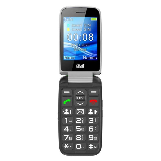 MEANIT SENIOR FLIP MAX MOBILNI TELEFON NA TIPKE CRVENI