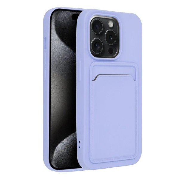 ZADNJA MASKICA CARD CASE ZA IPHONE 15 PRO LJUBIČASTA