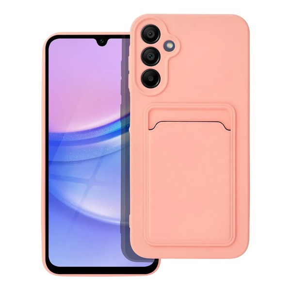 ZADNJA MASKA CARD CASE ZA SAMSUNG GALAXY A15 RUŽIČASTA