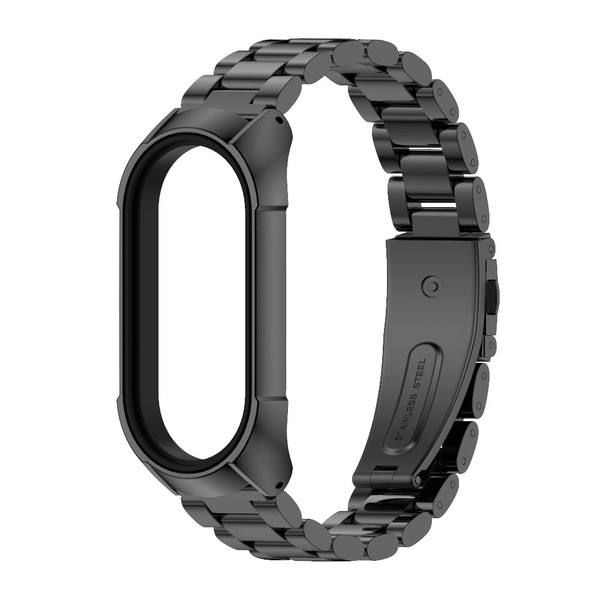 REMEN / NARUKVICA ZA XIAOMI MI BAND 7 / 7 NFC NEHRĐAJUĆI ČELIK STYLE TF2 TRI-BEAD CRNA