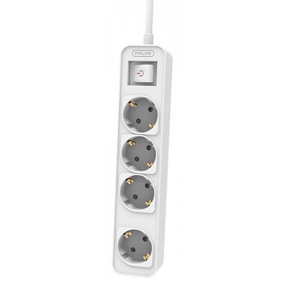 PHILIPS PRODUŽNI KABEL S 4 UTIČNICE 1.5M BIJELI