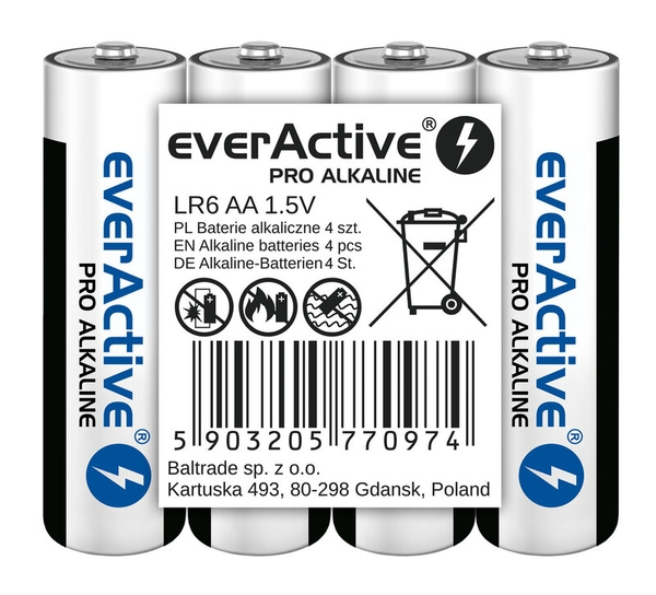4 x EVERACTIVE PRO LR6 / AA ALKALNE BATERIJE