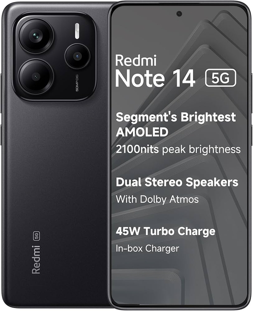 XIAOMI REDMI NOTE 14 5G 8GB RAM 256GB DUAL CRNI