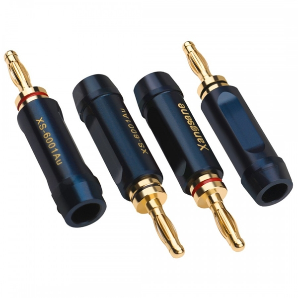 XANGSANE XS-6002AU BANANA PLUGS POZLAĆENI Ø7.5MM (SET X4)