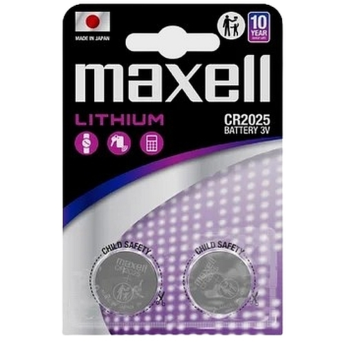 MAXELL DUGMASTA BATERIJA CR2025 LITIJ-ION BLISTER, 2 KOM