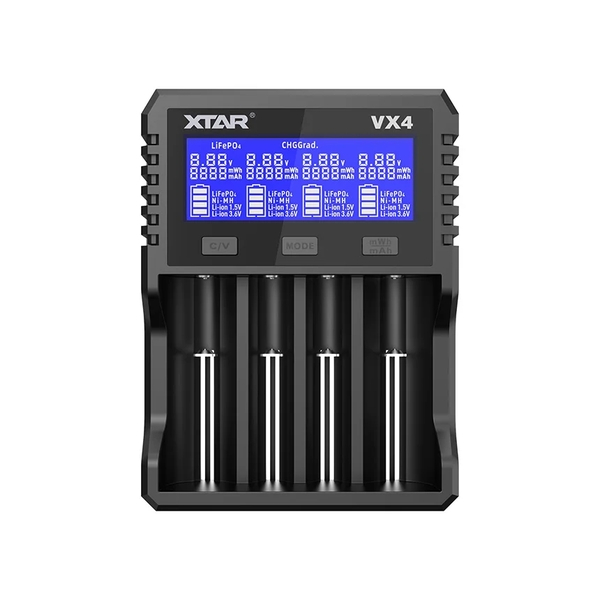XTAR VX4 PUNJAČ ZA BATERIJE LI-ION 1.5V / 3.6 / 3.7V / Li-FePO4 / Ni-MH - SET S NAPAJANJEM
