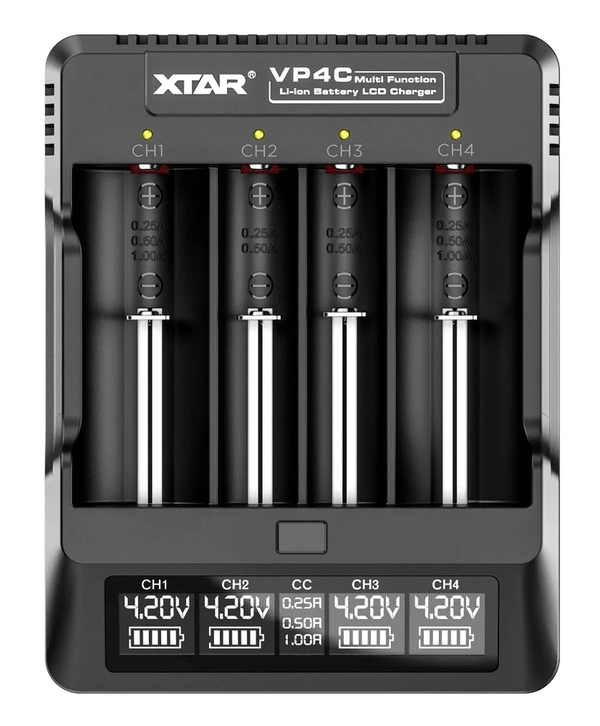 XTAR VP4C PUNJAČ ZA CILINDRIČNE LI-ION BATERIJE 18650