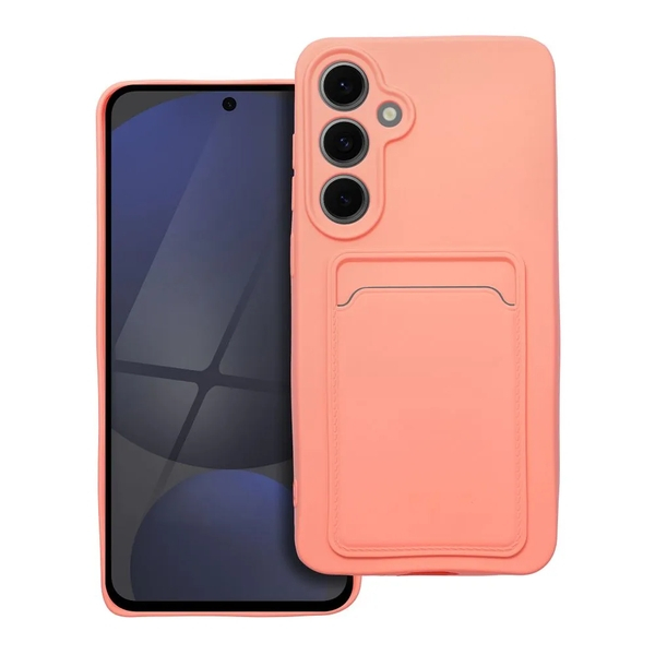 ZADNJA MASKICA CARD CASE ZA SAMSUNG GALAXY S24 FE RUŽIČASTA