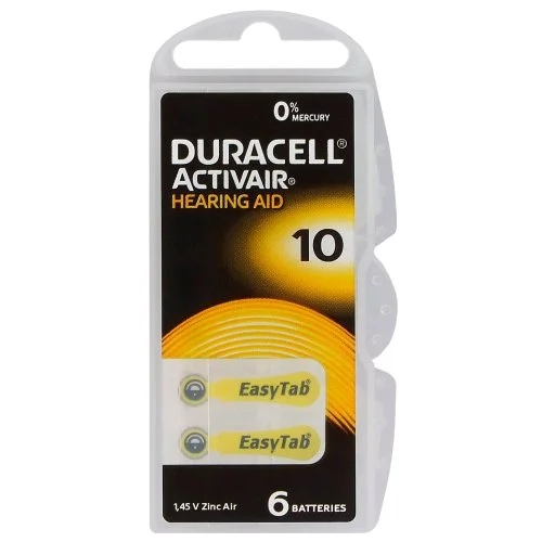 DURACELL ACTIVAIR 10MF (PR70) BATERIJE ZA SLUŠNI APARAT (6 KOM)