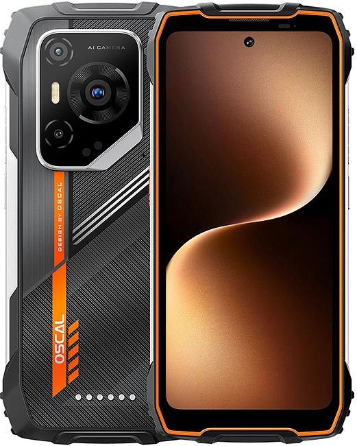 BLACKVIEW OSCAL PILOT 3 5G 12GB RAM 256GB DUAL CRNO-NARANČASTI
