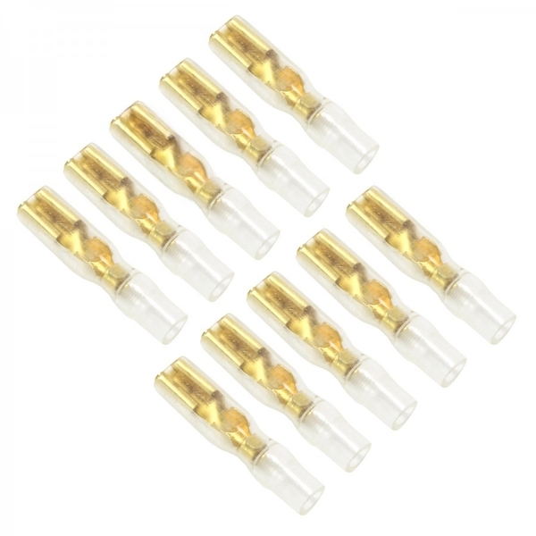 INSULATED FEMALE BLADE TERMINAL GOLD PLATED Ø2.8mm (x10)
