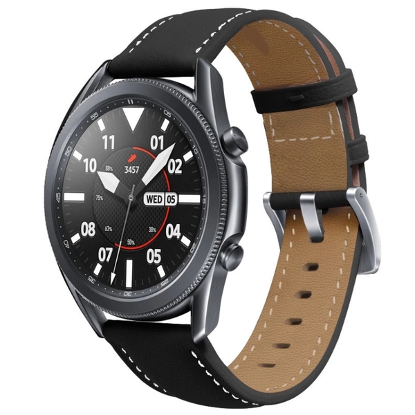 KOŽNA NARUKVICA ZA SAMSUNG GALAXY WATCH 4 40MM/44MM CRNA